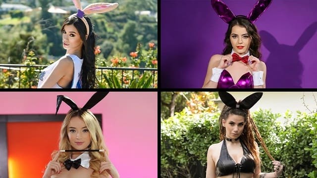 Kylie Quinn, Katie Kush, Indica Flower and Leana Lovings - Bunny Babes Compilation