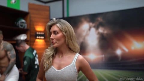 British Cumslut Bonnie Blue Fucking 10 NFL Player Gangbang