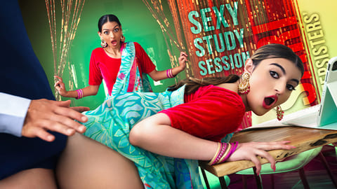 Laynee James and Julia James - Meet the Sari-Sisters Indian Twins Share Their First Cock